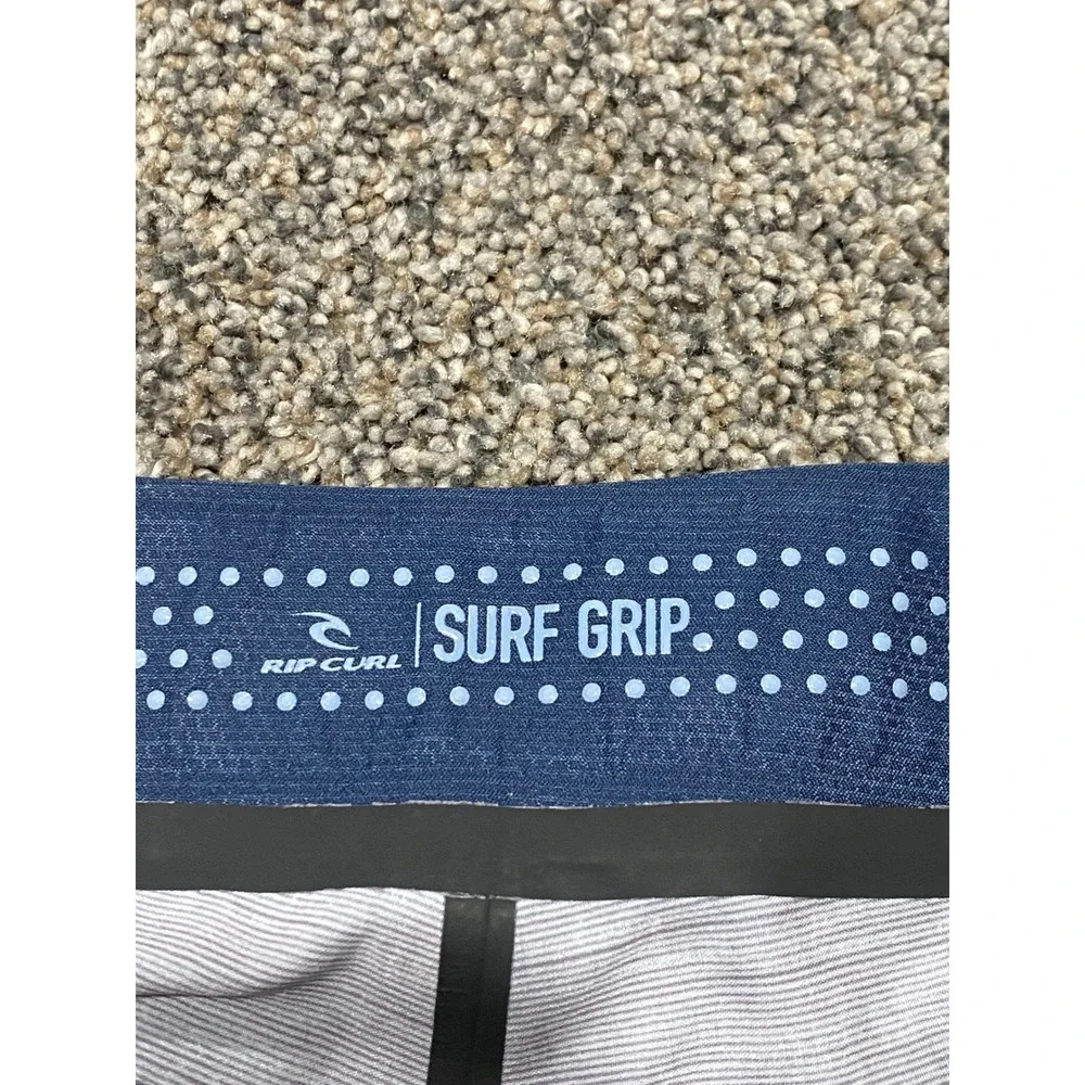 Rip Curl Board Shorts Mens 32 Navy Blue Red Excellent Mirage Surf Grip Striped